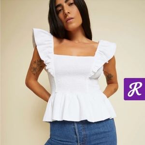 Got 2 by accident - NWT Nation LTD Fused Ruffle Tank in white